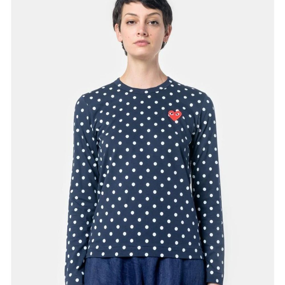 Comme des Garcons Navy Polka Dot Shirt
